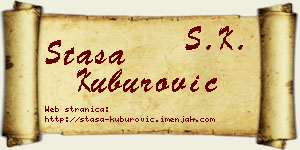Staša Kuburović vizit kartica